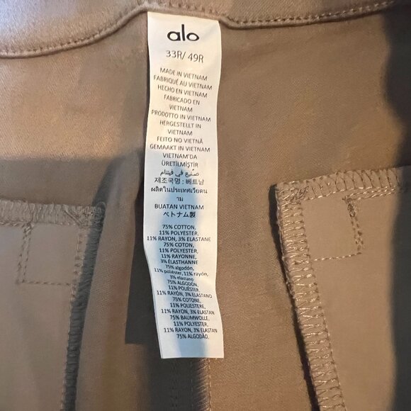 NWT Men's Alo Edition Sueded Pant - Gravel 33R - Picture 6 of 6